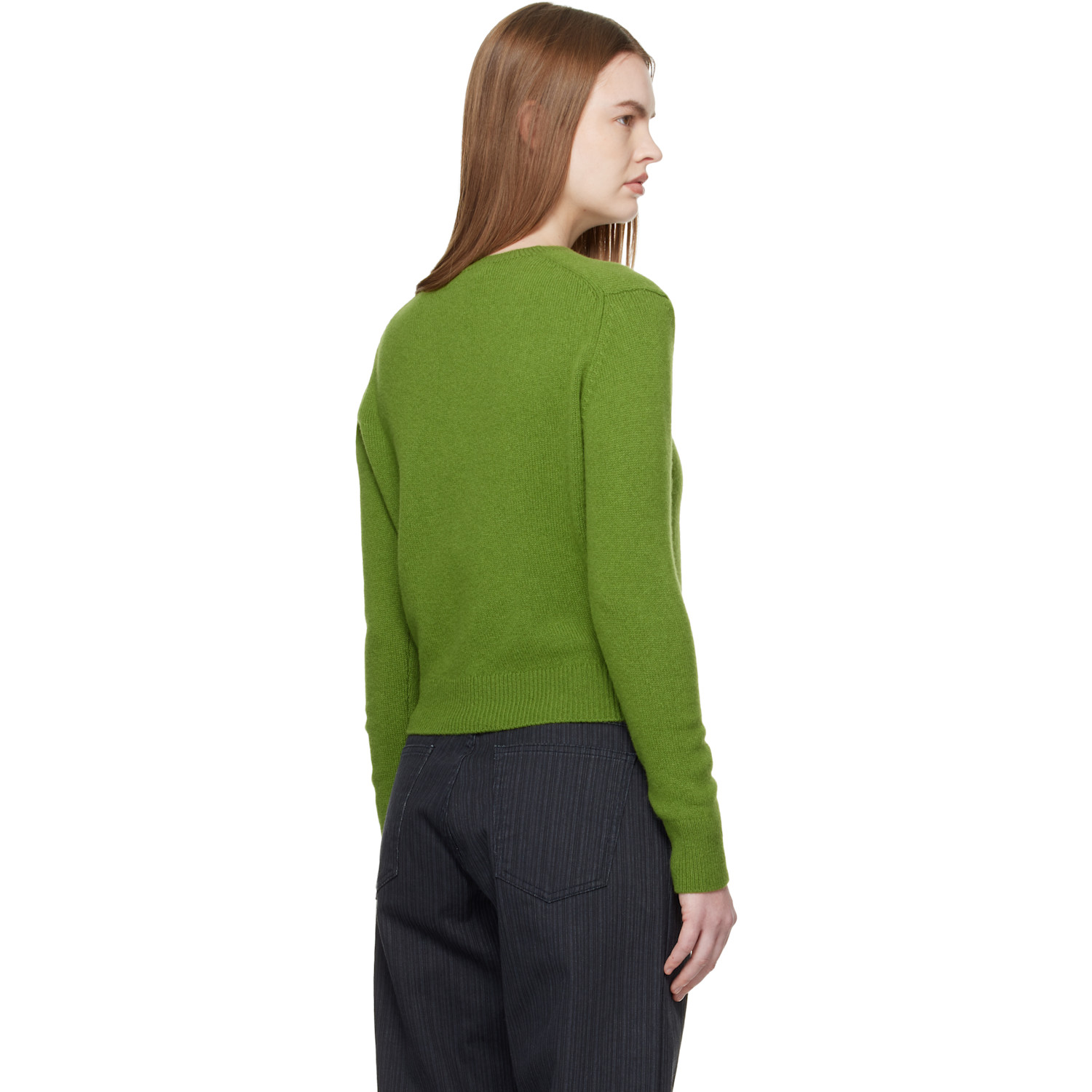  &daughter Green Sligo Shrunken V-neck Sweater 