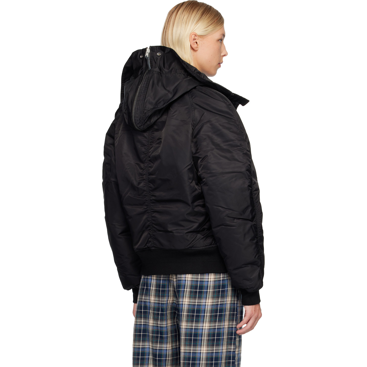  Erl Black Flight Bomber Jacket 