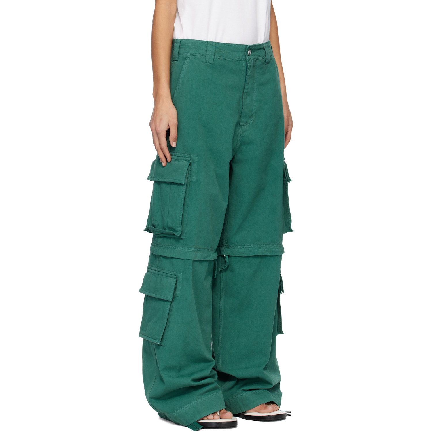  Erl Green Zip-off Cargo Pants 