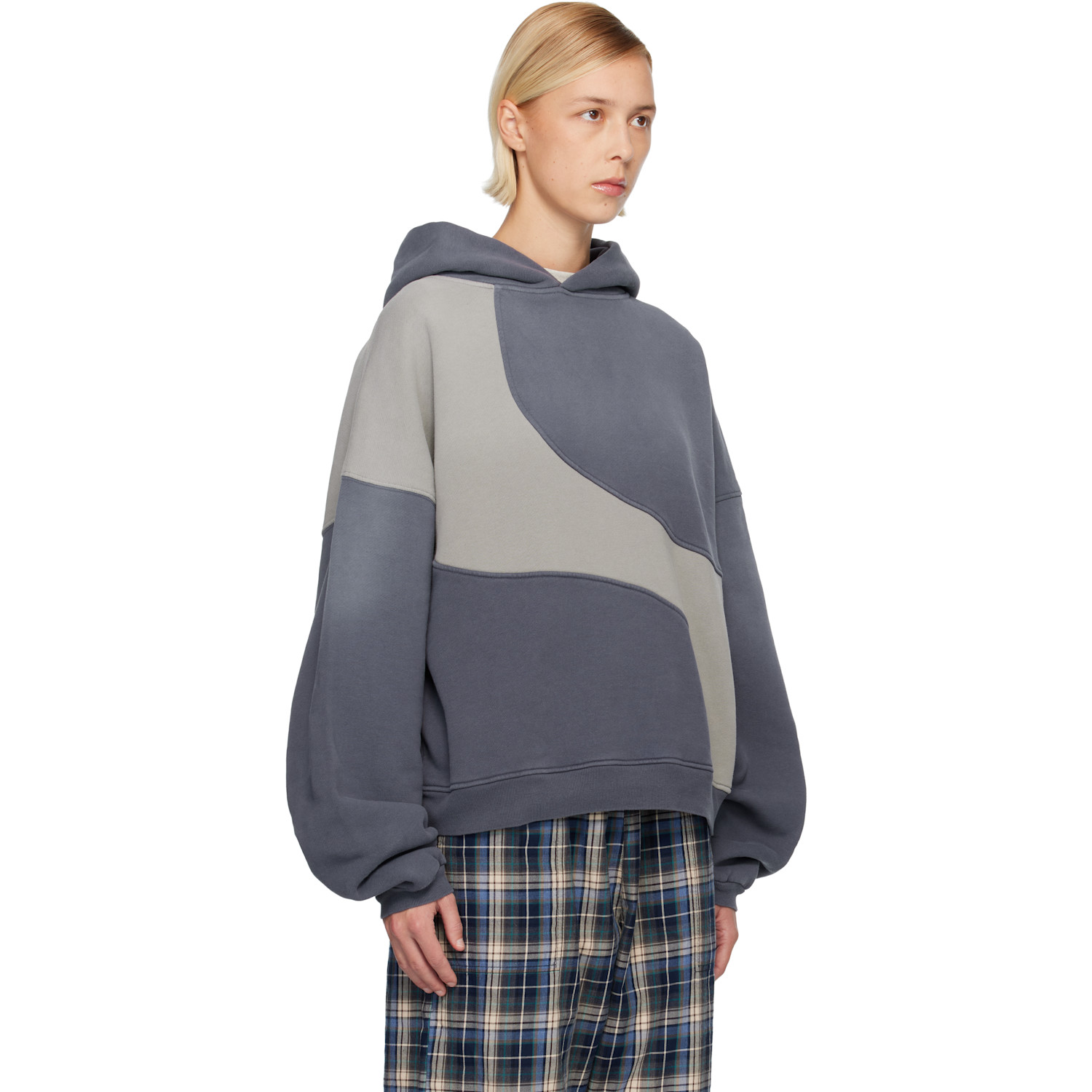  Erl Gray Wave Hoodie 