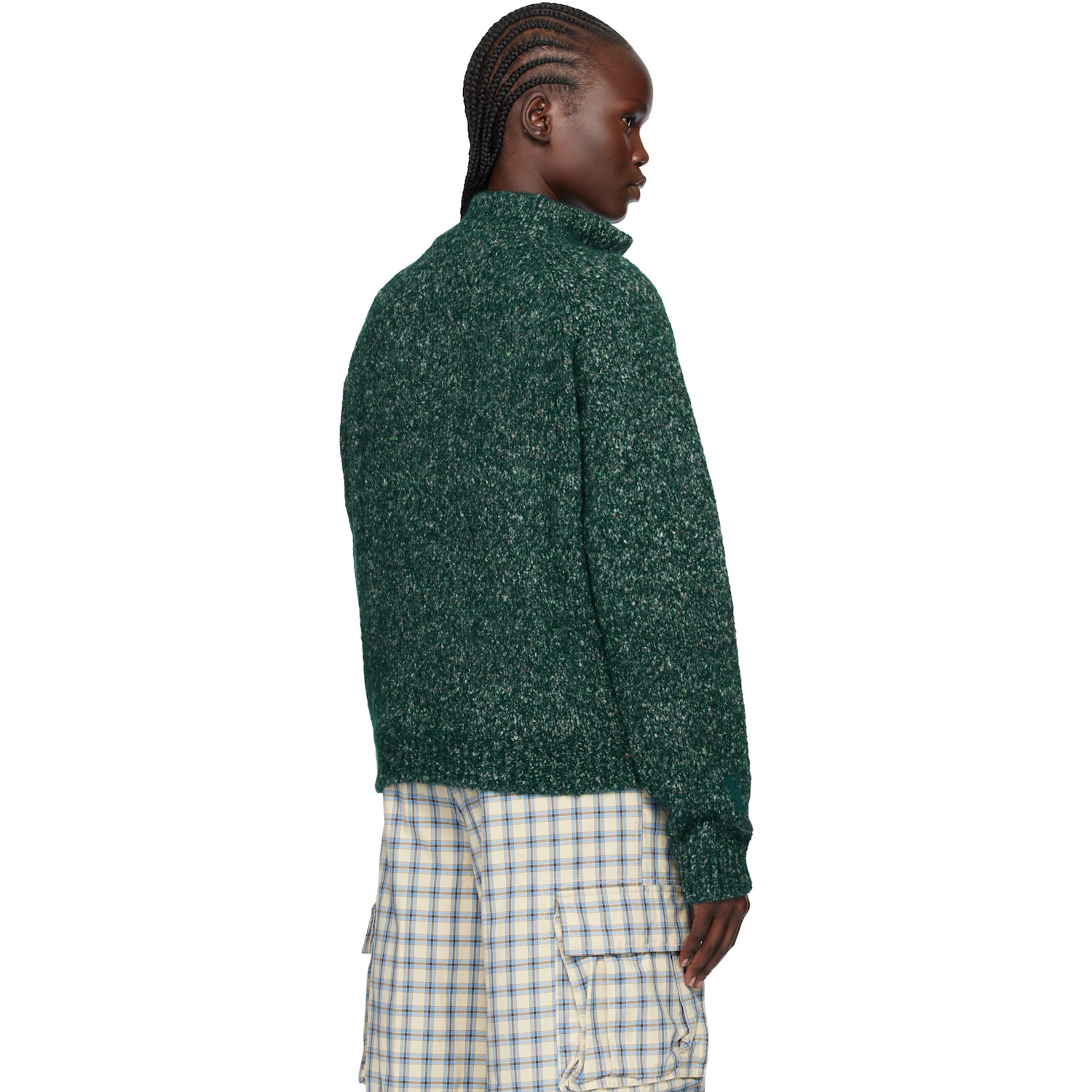  Erl Green Slit Neck Alpaca Polo 