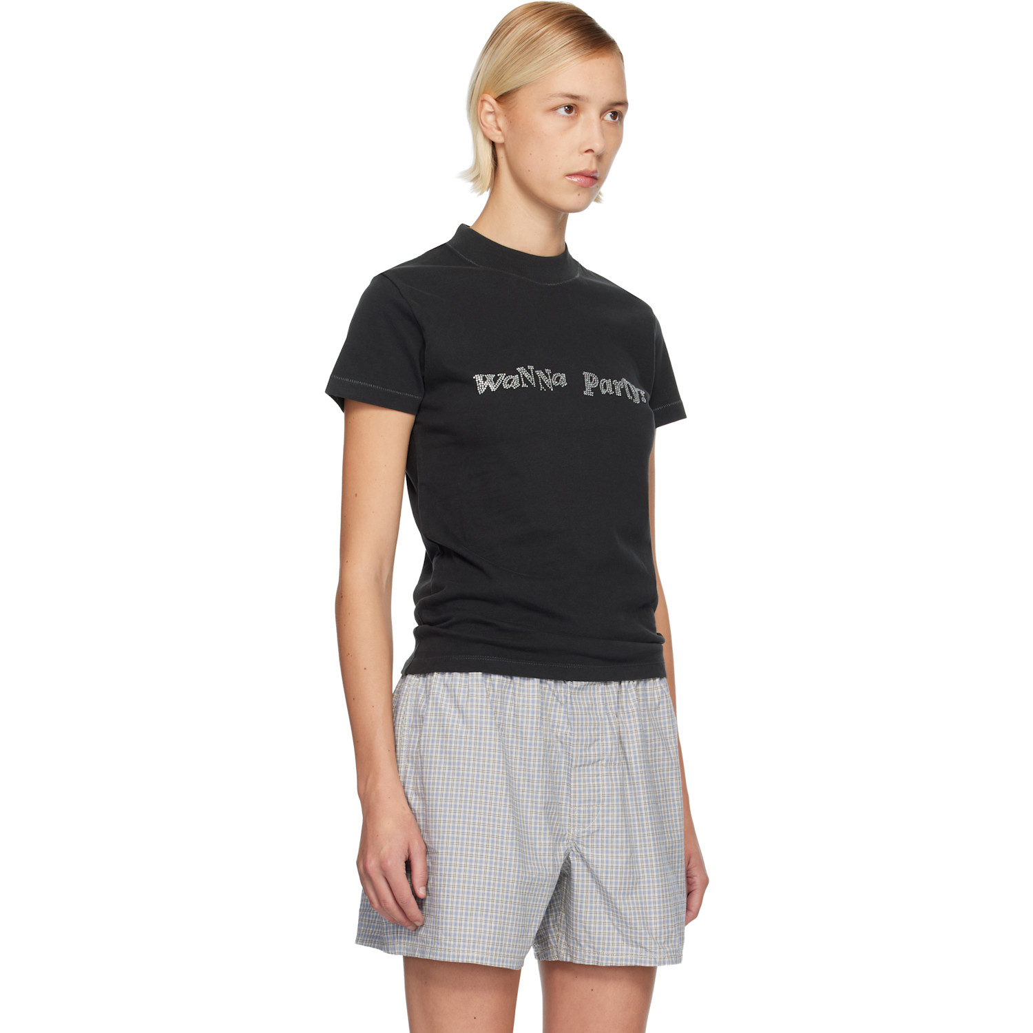  Erl Black 'wanna Party' T-shirt 