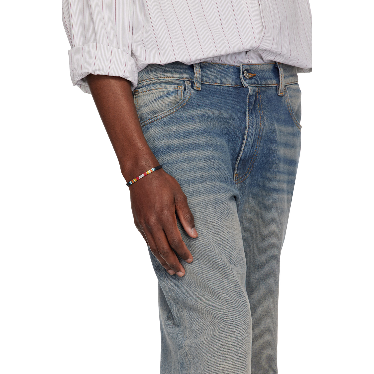 Paul Smith Stripe Flat Bead Bracelet 