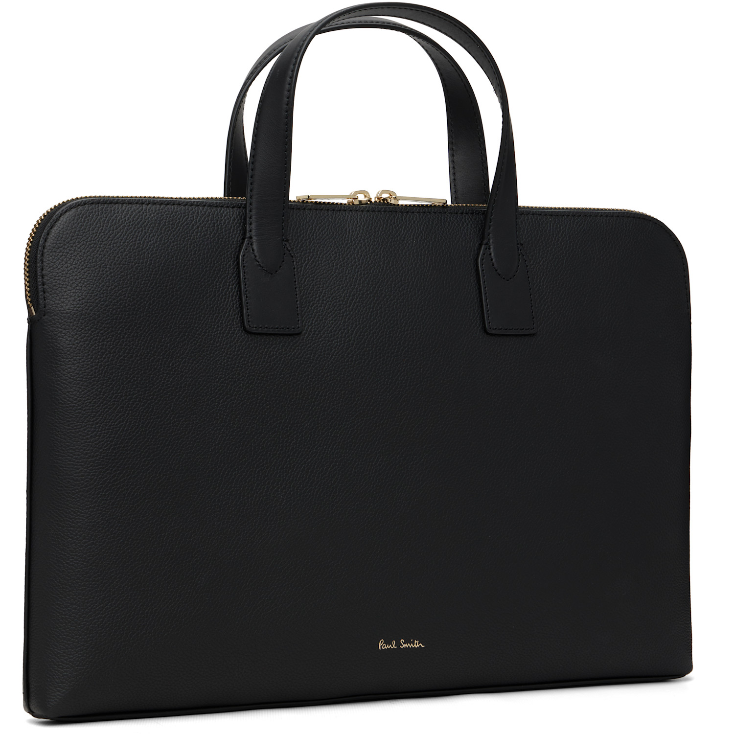  Paul Smith Black 'signature Stripe' Slim Folio Briefcase 