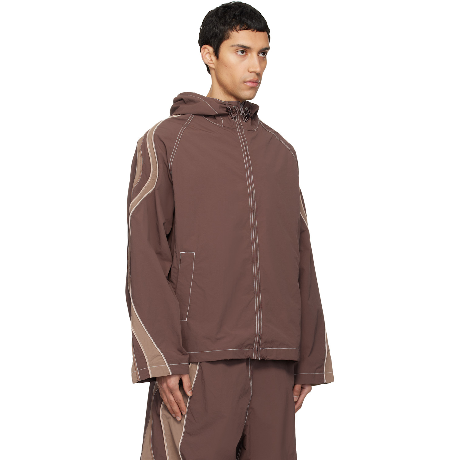  Erl Brown Ufo Track Jacket 