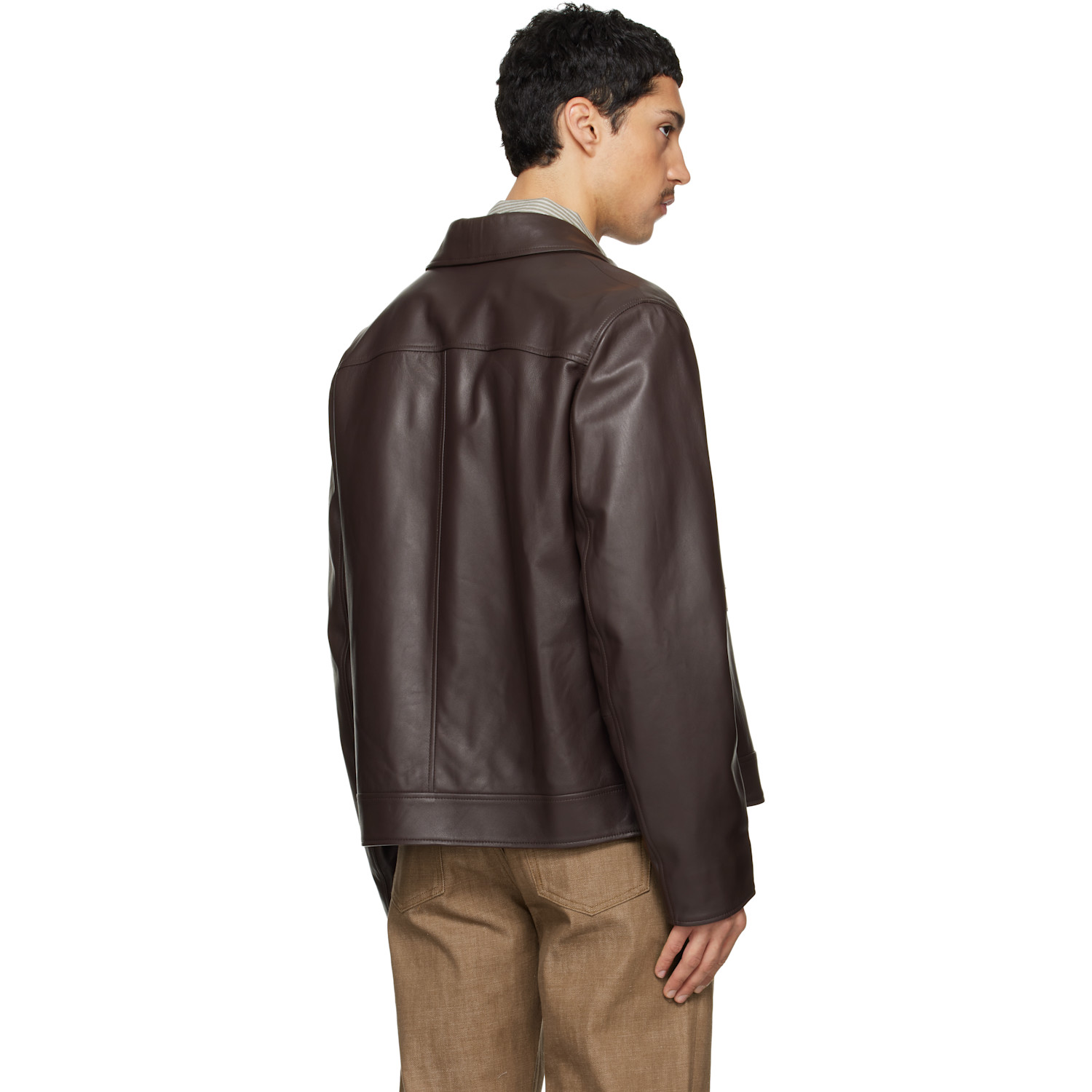  Paul Smith Brown Nappa Leather Jacket 