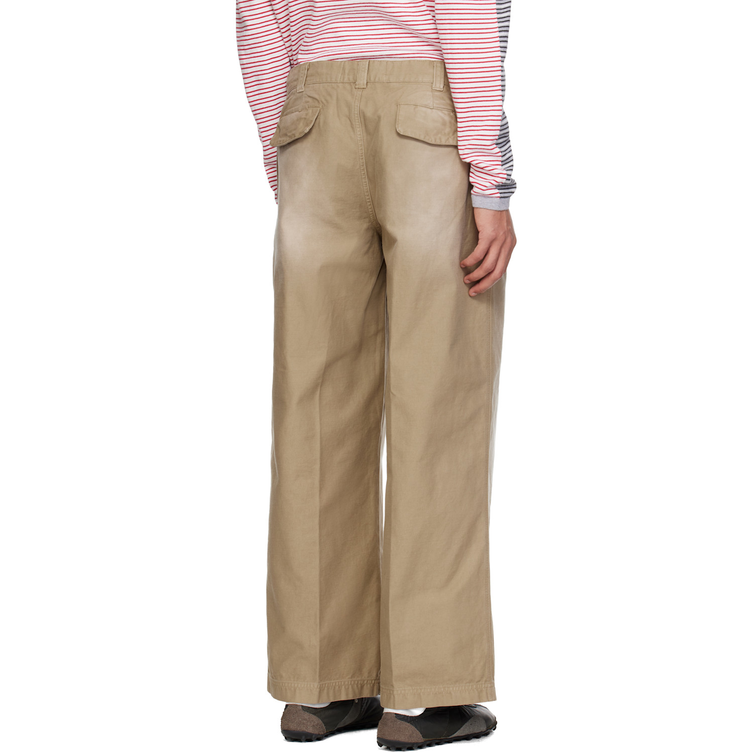  Erl Beige Chino Woven Trousers 