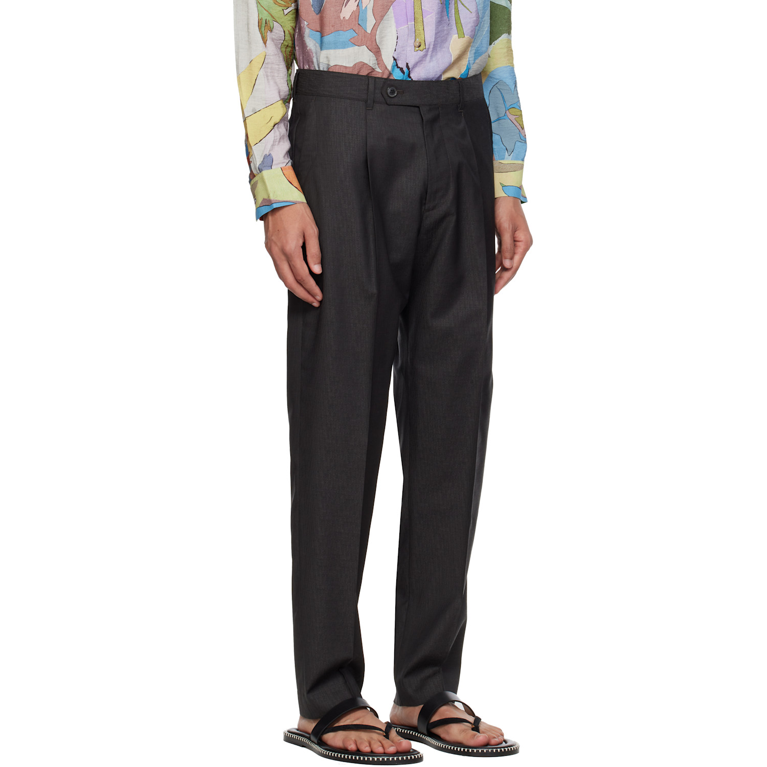  Paul Smith Brown Pleated Trousers 