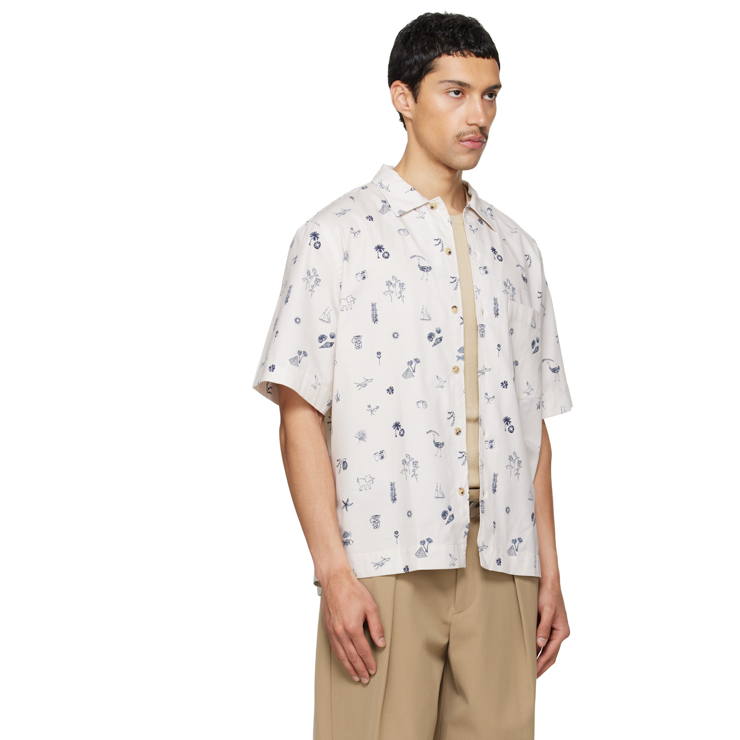  Paul Smith Off-white S/s Casual Fit Shirt 