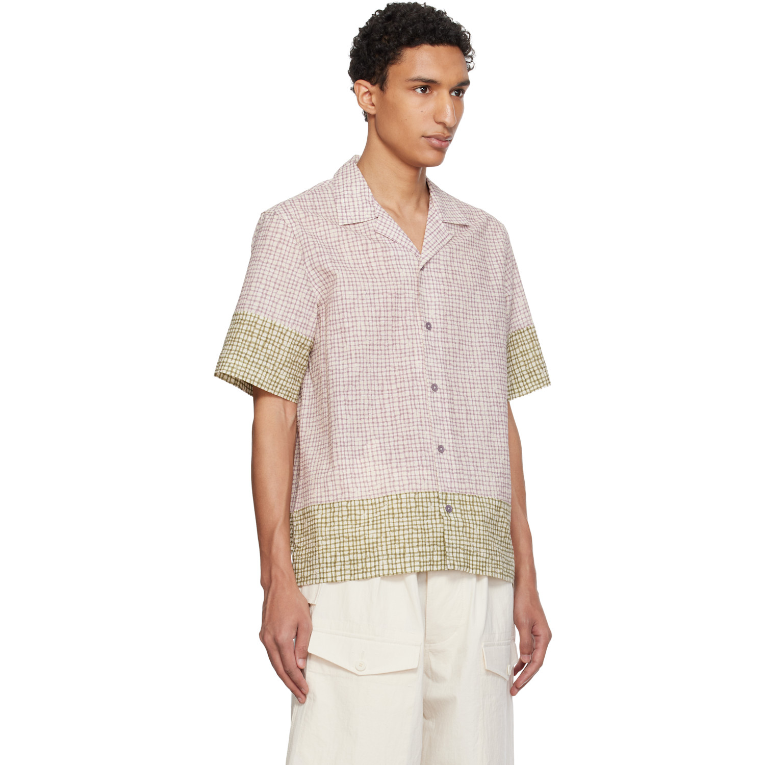  Paul Smith Purple & Green Checked Shirt 
