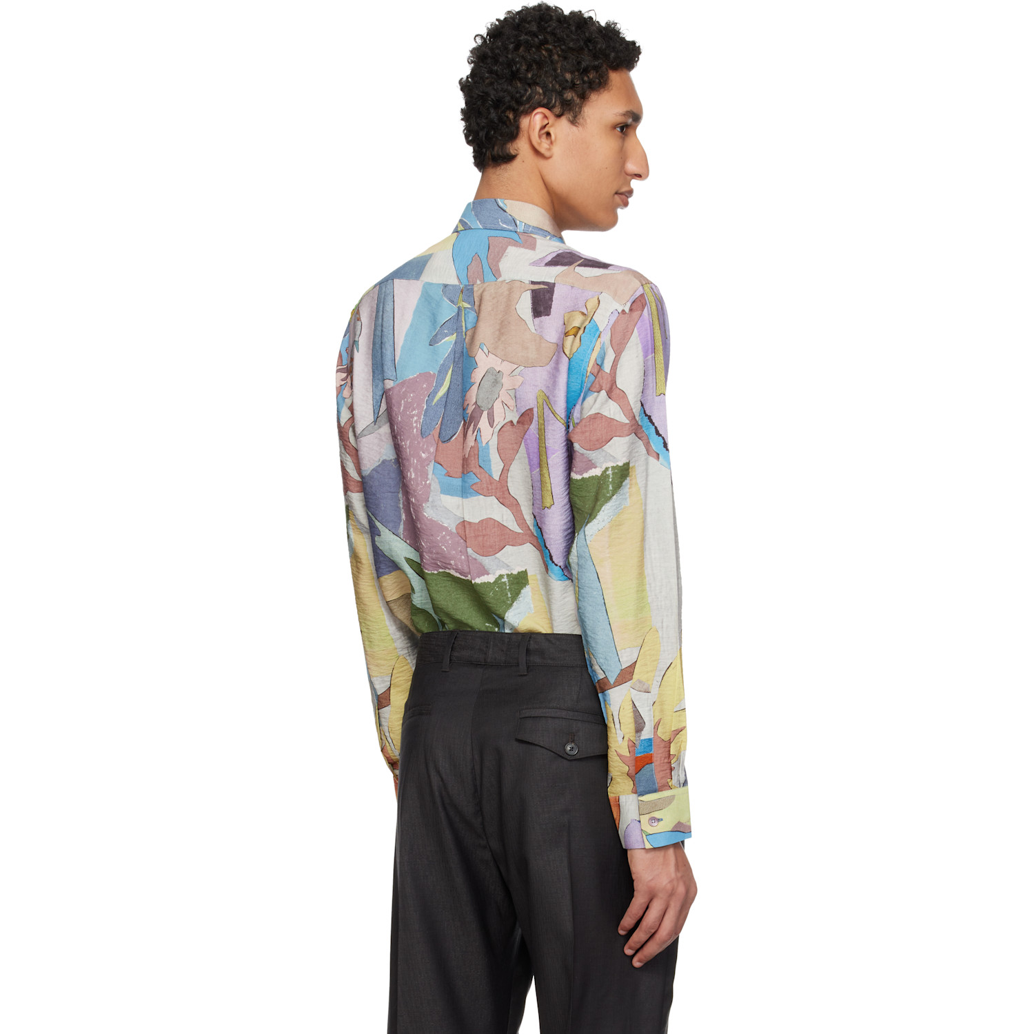  Paul Smith Multicolor 'river Collage' Viscose-blend Shirt 