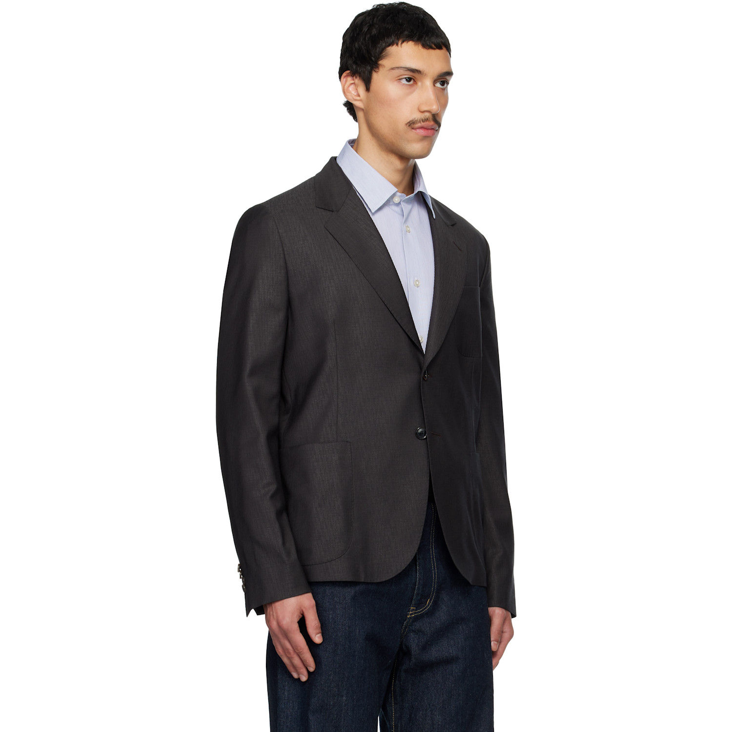  Paul Smith Brown Two-button Patch Pocket Blazer 