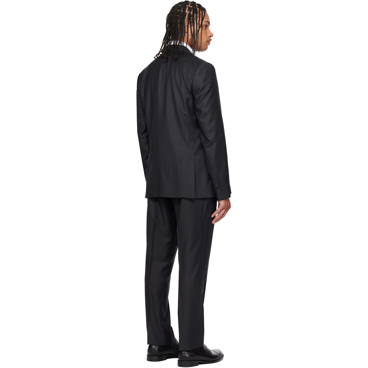 Paul Smith Black Tailored Two Button Suit 