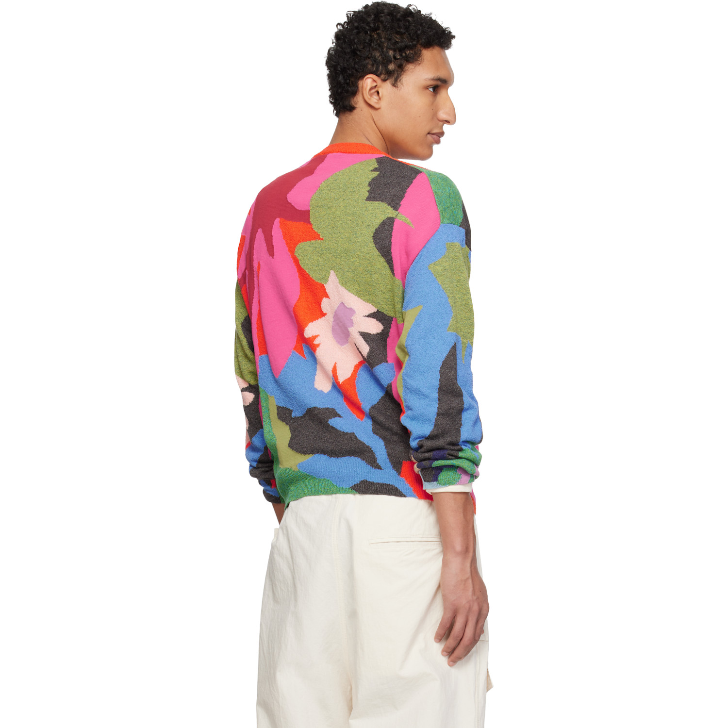  Paul Smith Multicolor 'river Collage' Knitted Cotton Sweater 