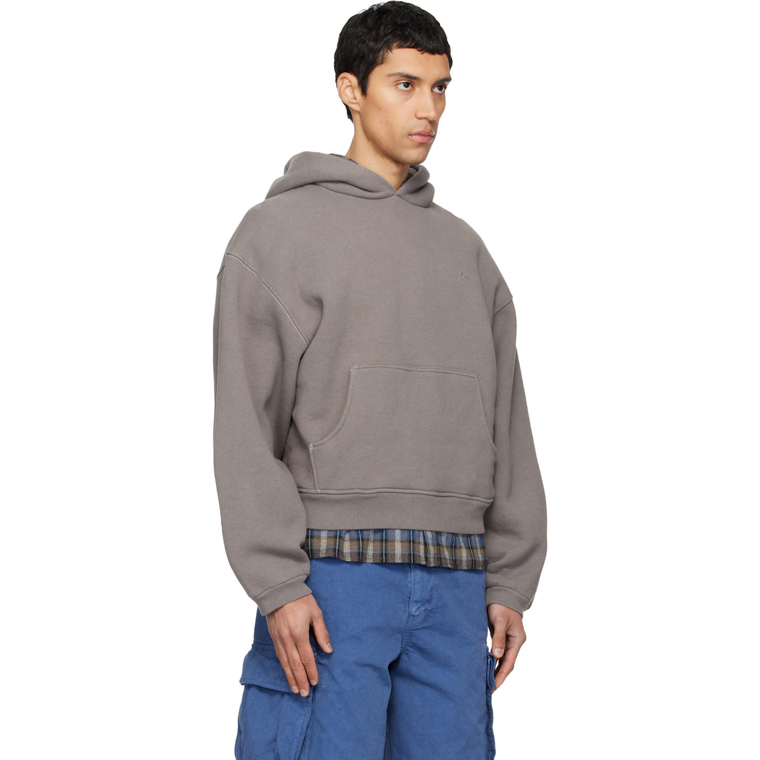  Erl Taupe Heathered Hoodie 