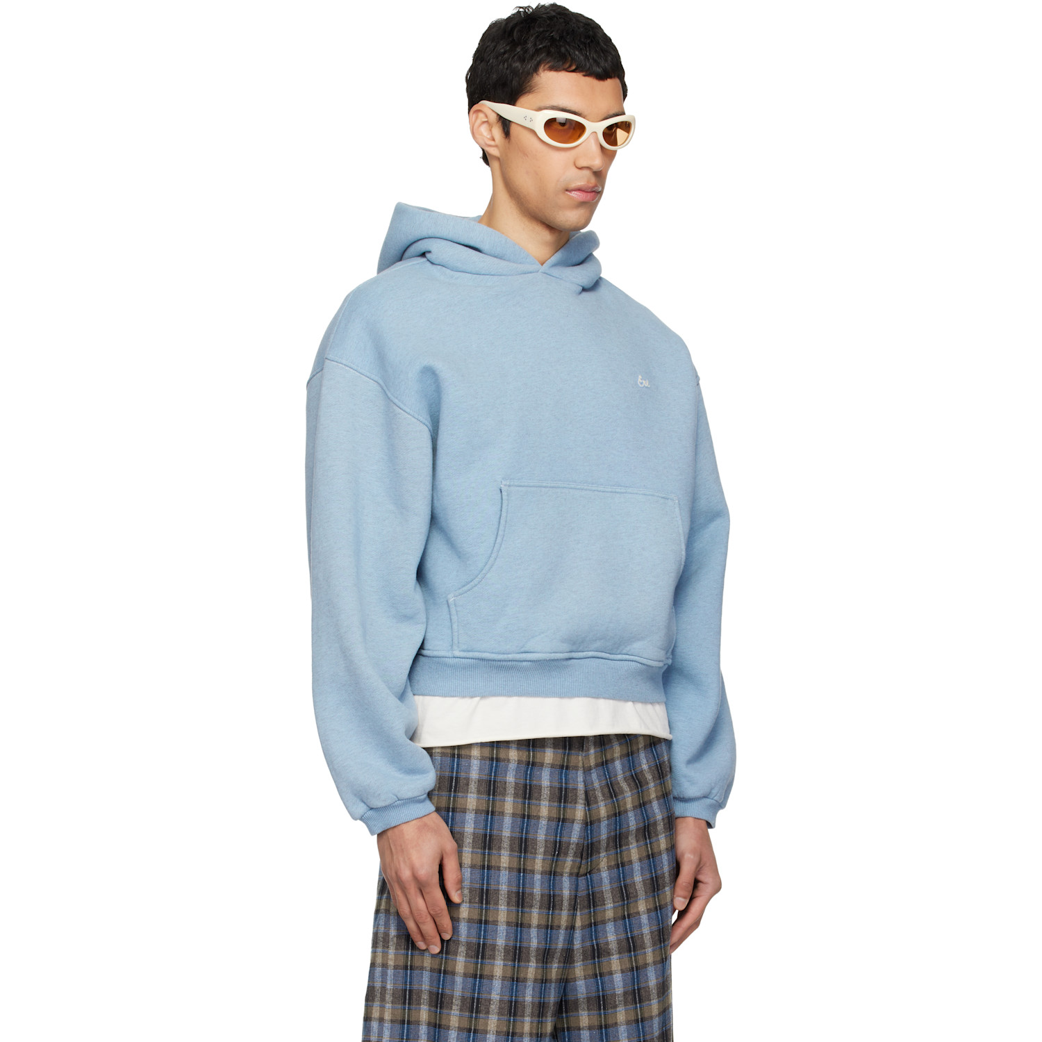 Erl Blue Heathered Hoodie 