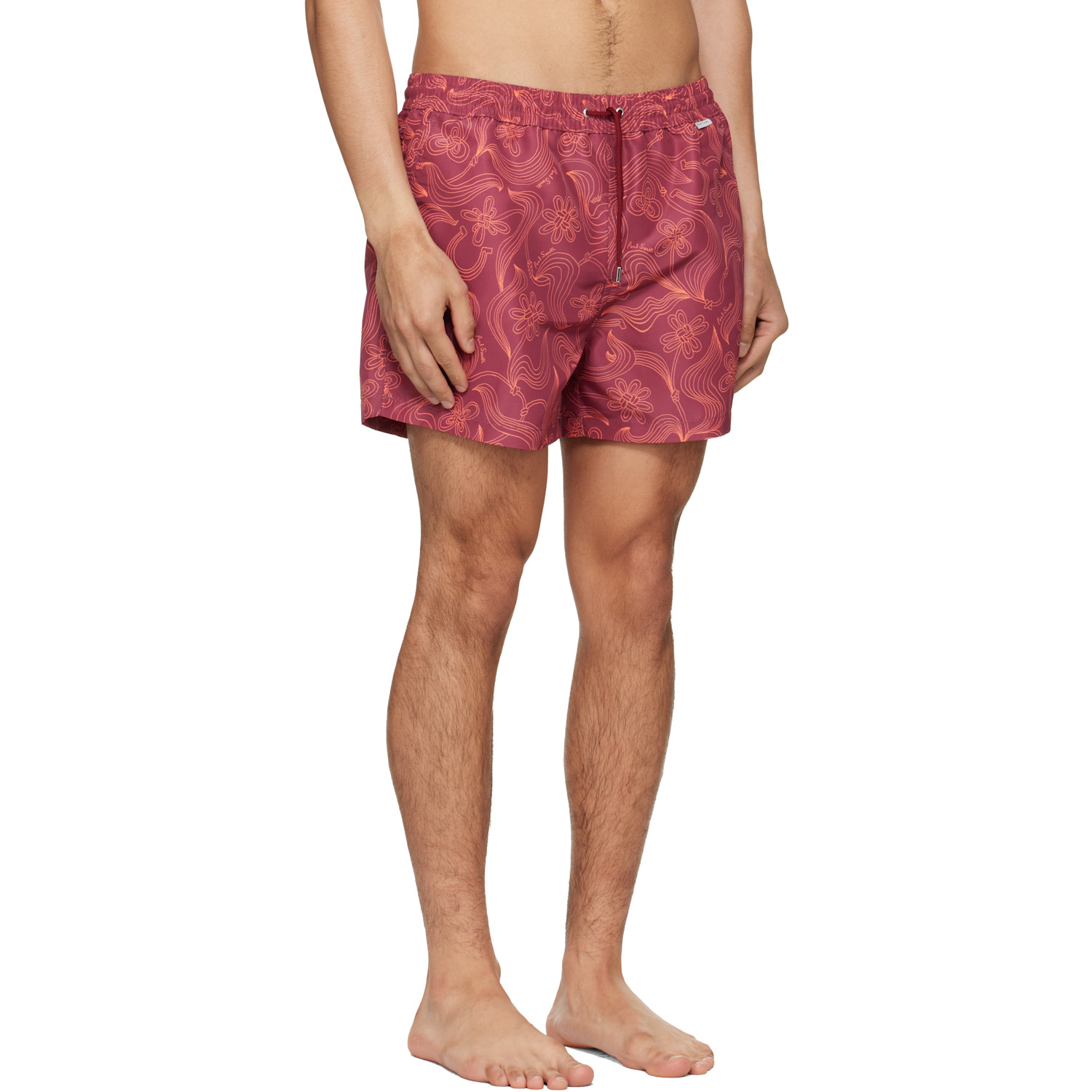  Paul Smith Burgundy Knots Swim Shorts 
