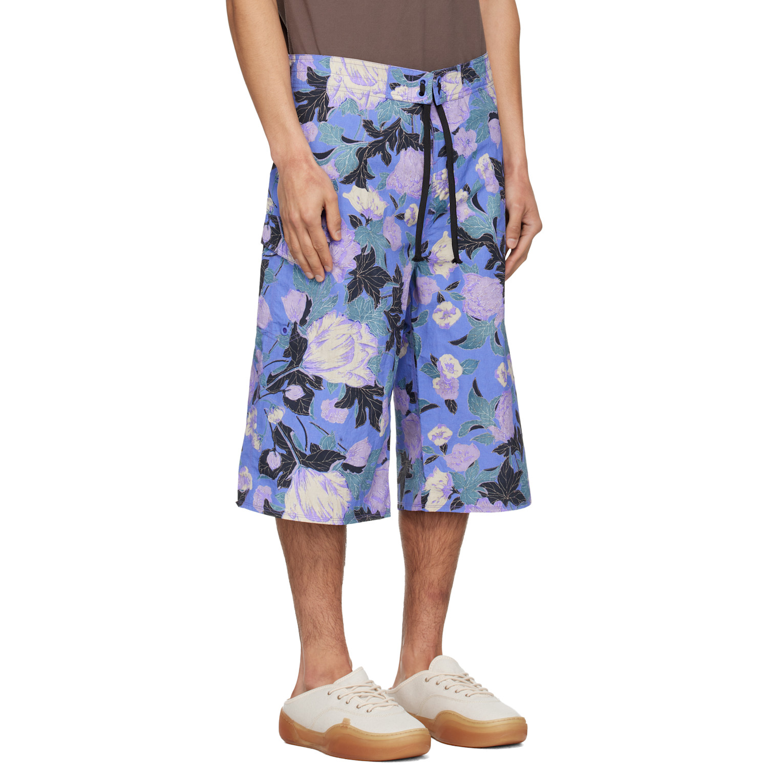  Erl Purple Printed Shorts 