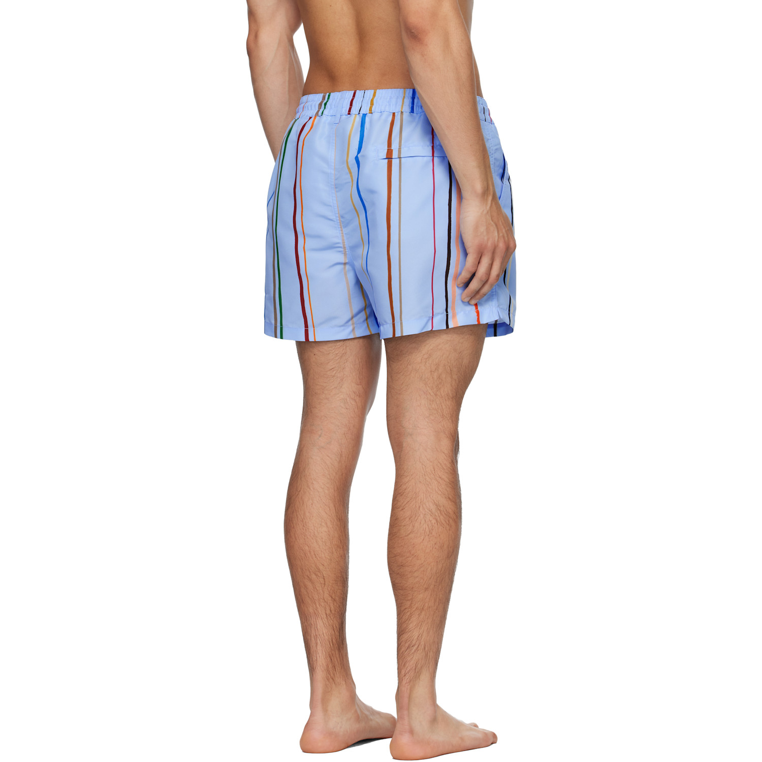  Paul Smith Blue 'painted Stripe' Swim Shorts 
