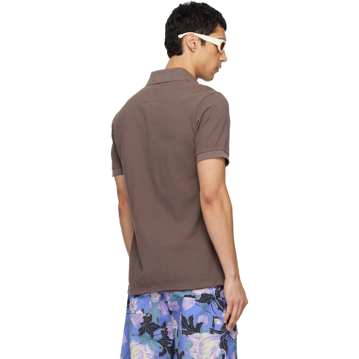  Erl Brown Logo Patch Polo 