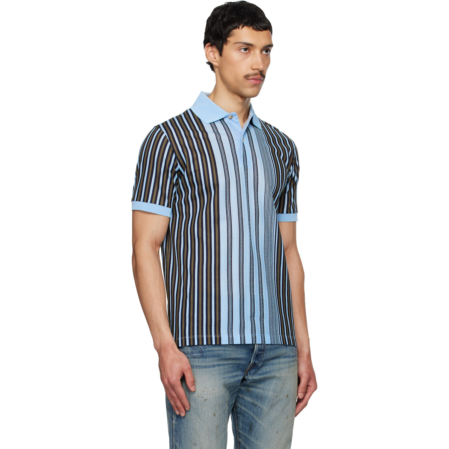  Paul Smith Blue Deck Stripe Polo 