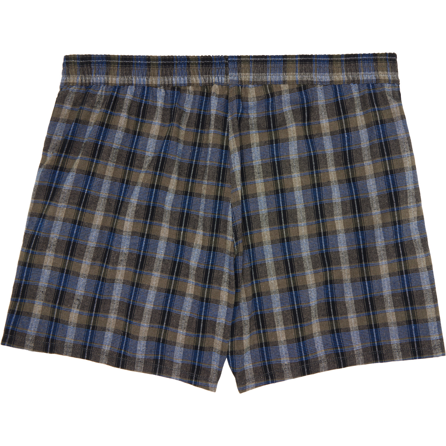  Erl Gray & Navy Plaid Boxer Shorts 
