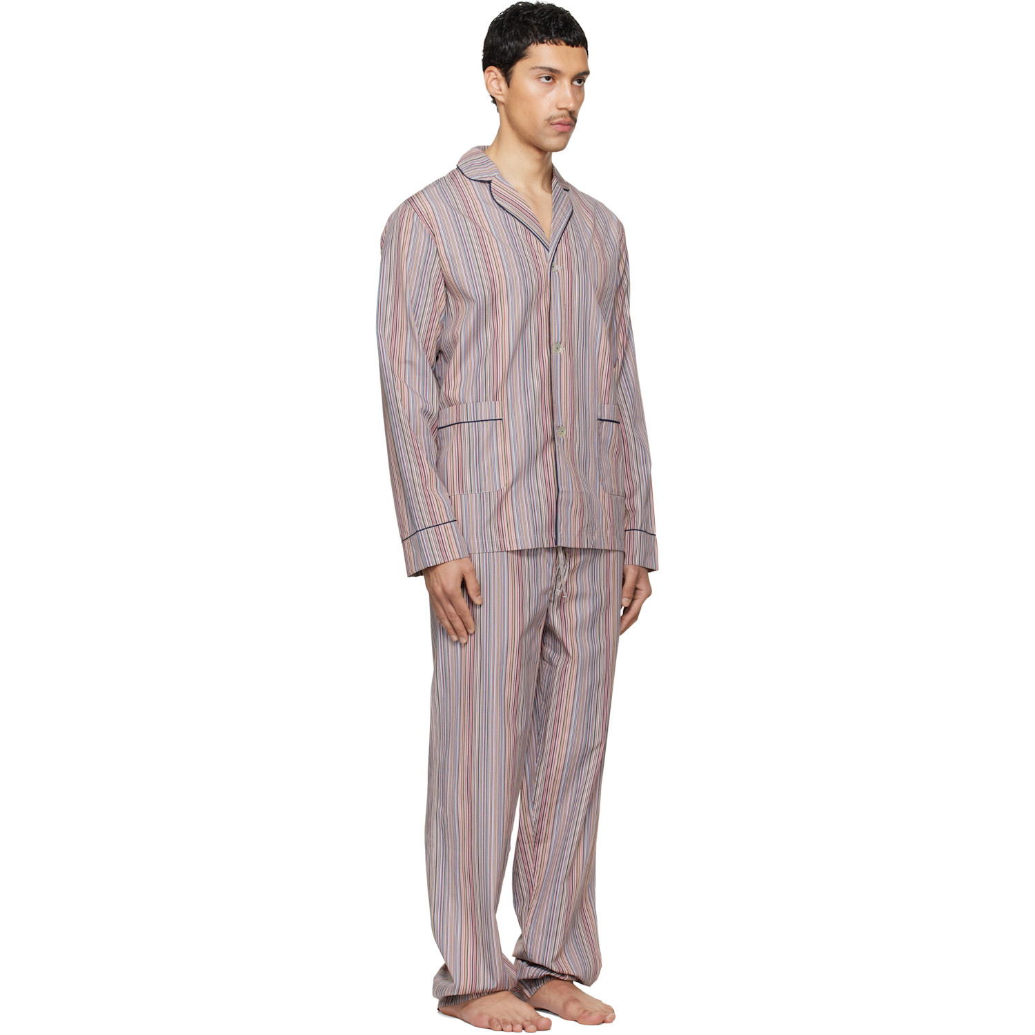  Paul Smith Multicolor 'signature Stripe' Cotton Pyjama Set 