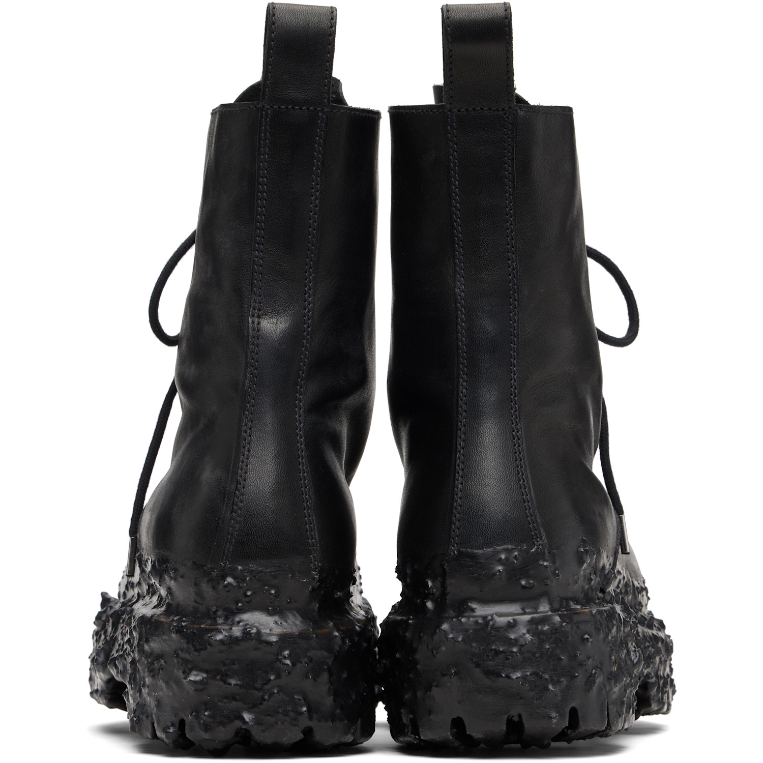  A Diciannoveventitre Black Octa Combat Boots 