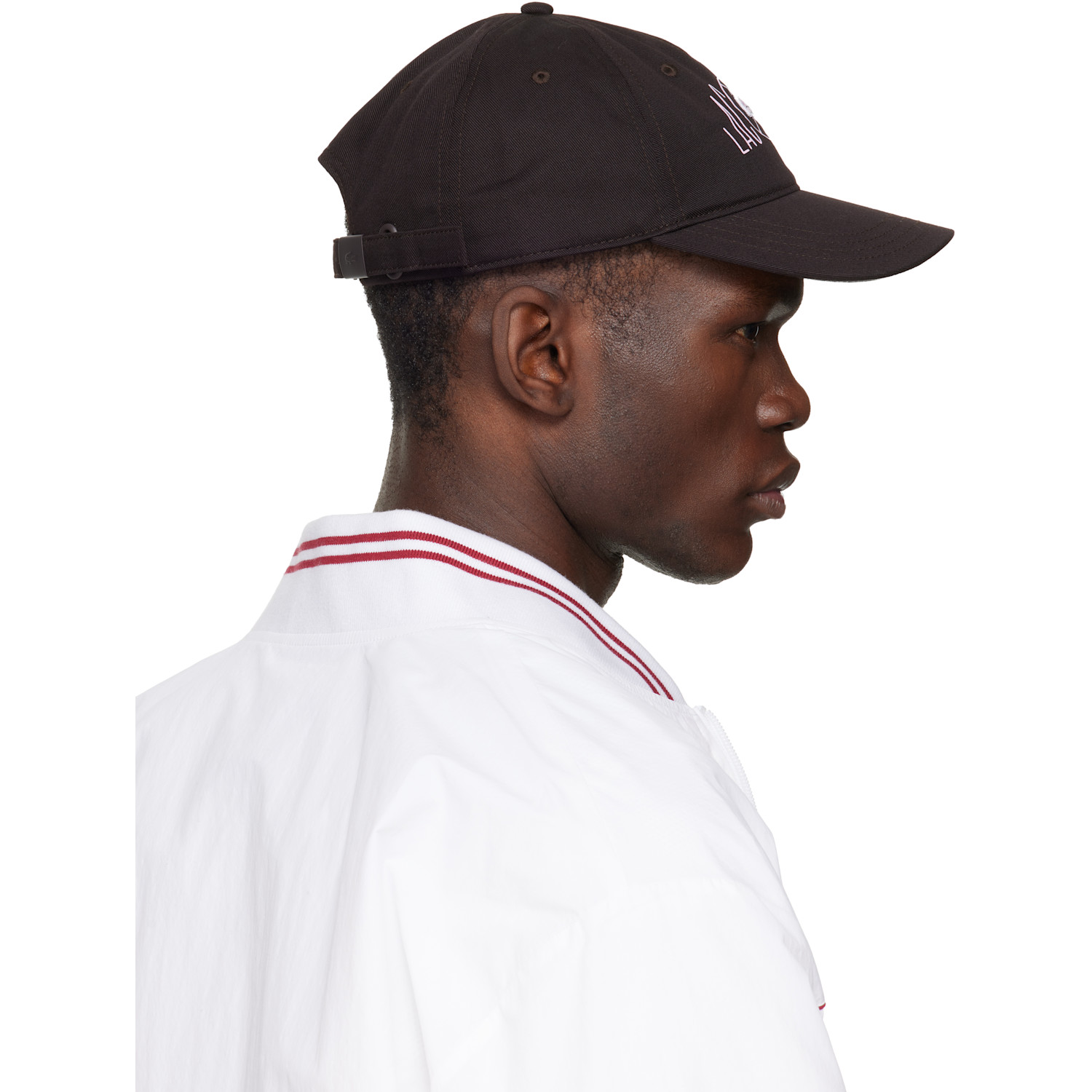  Lacoste Brown Printed Cotton Twill Cap 