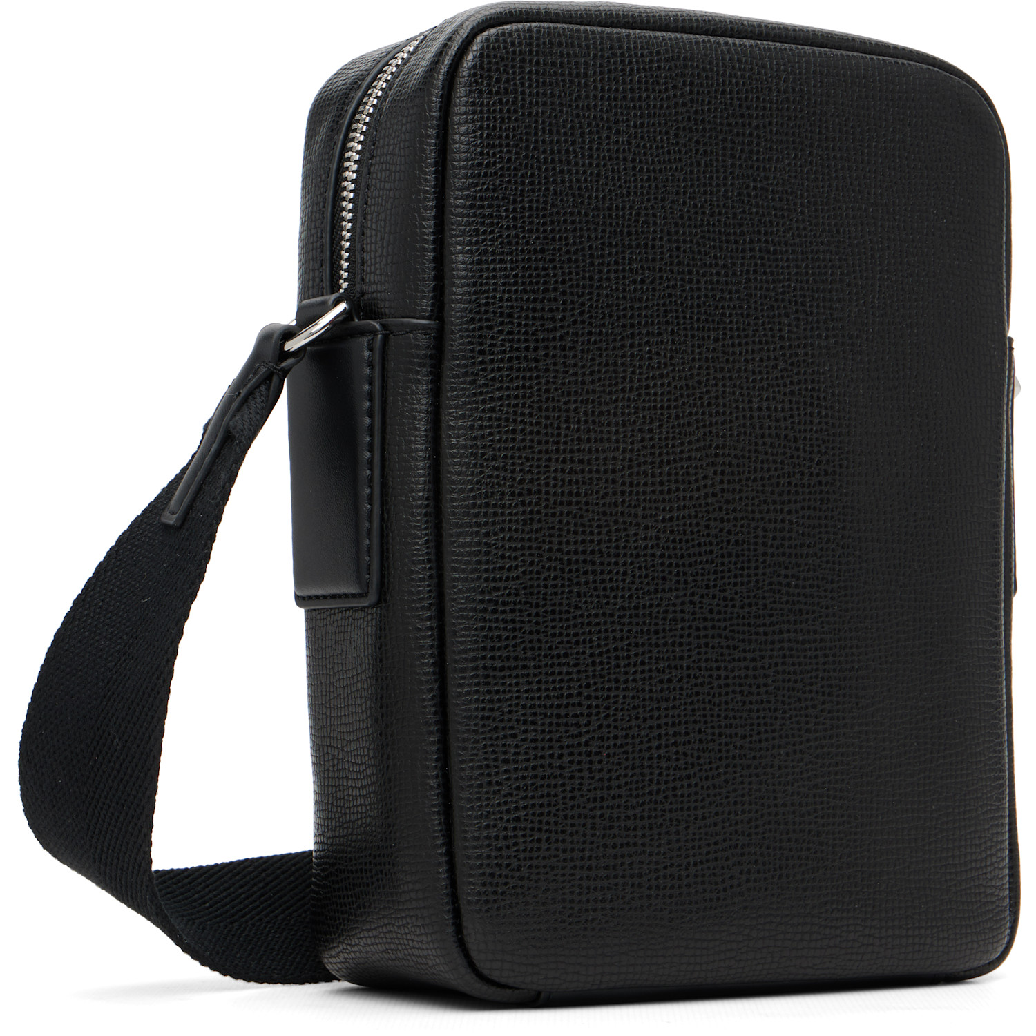  Lacoste Black Ossian Leather Satchel Bag 