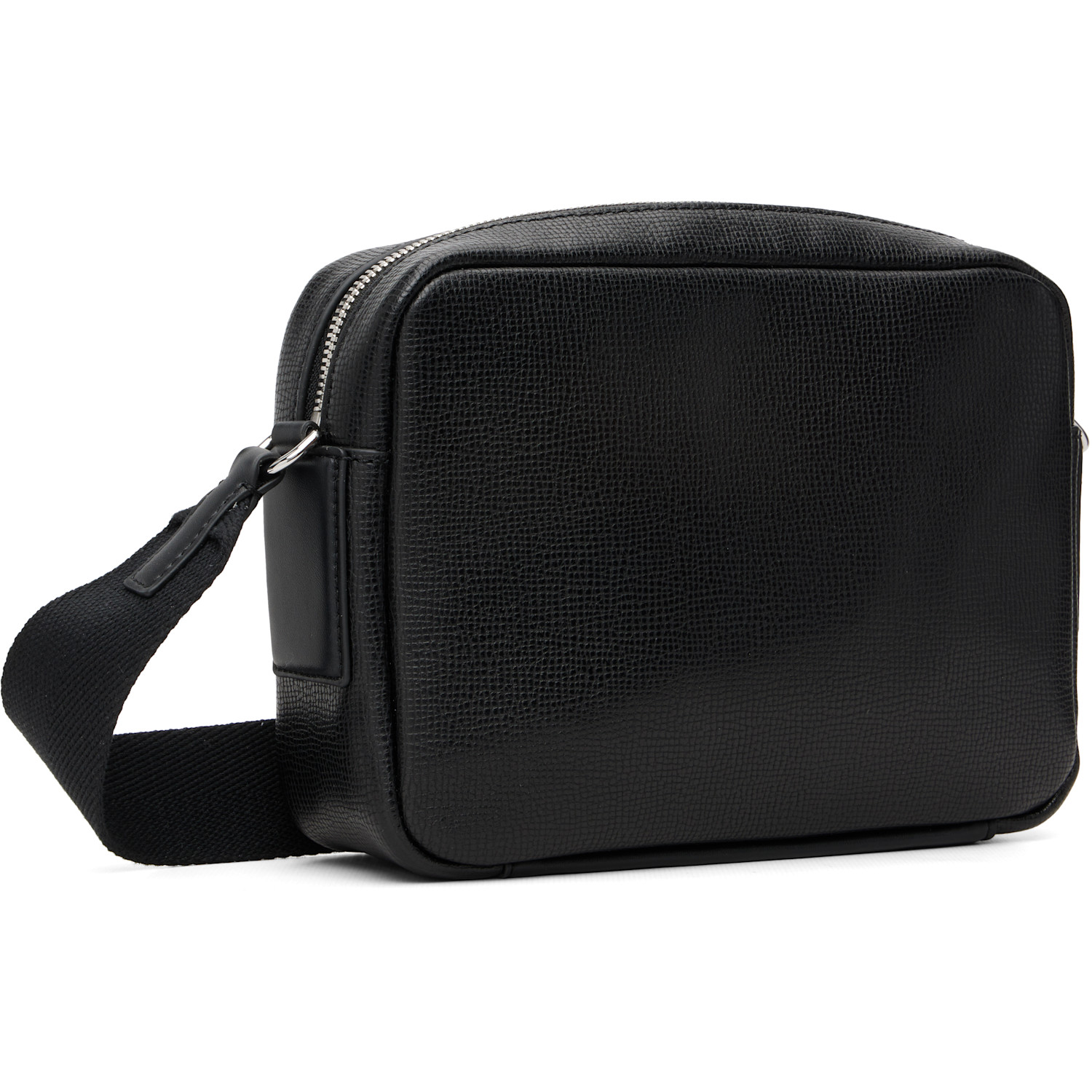  Lacoste Black Ossian Leather Reporter Bag 