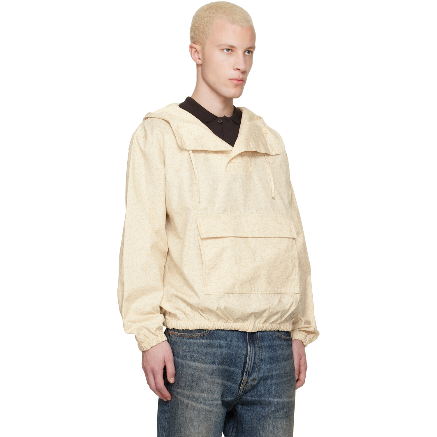  Lacoste Beige Water-repellent Printed Jacket 