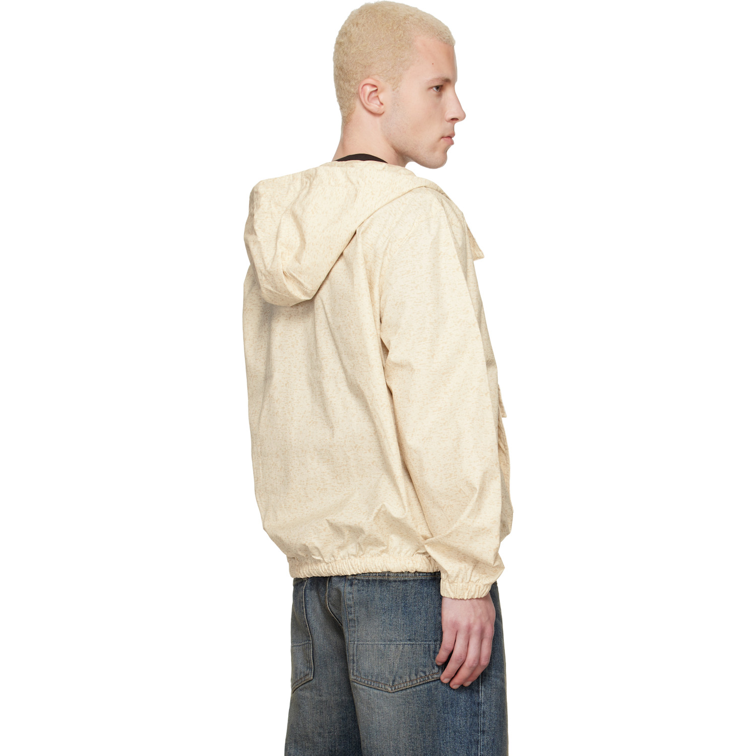  Lacoste Beige Water-repellent Printed Jacket 