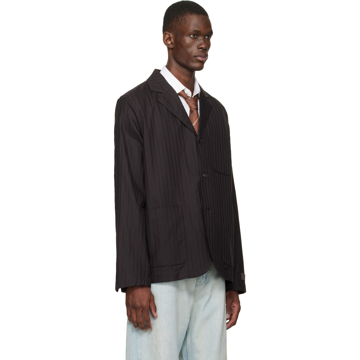  Lacoste Brown Elevated Seasonal Blazer 