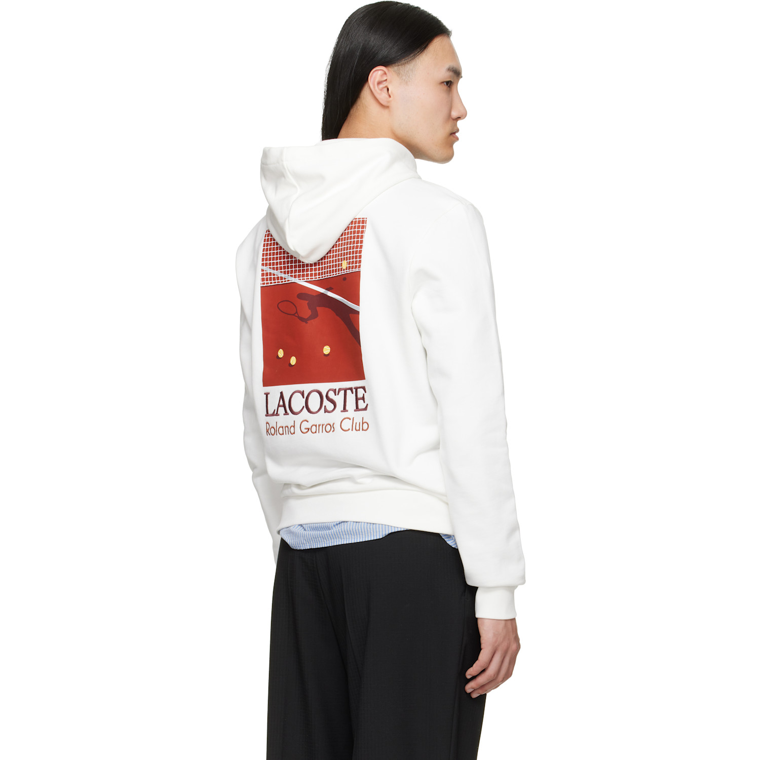  Lacoste Off-white Roland-garros Edition Graphic Hoodie 
