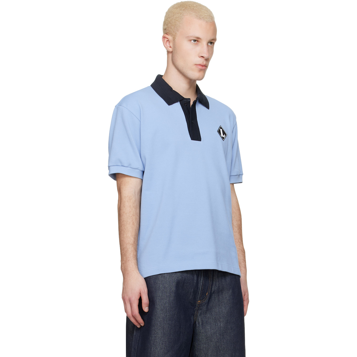  Lacoste Blue 'french Made' Classic Fit Badge Polo 