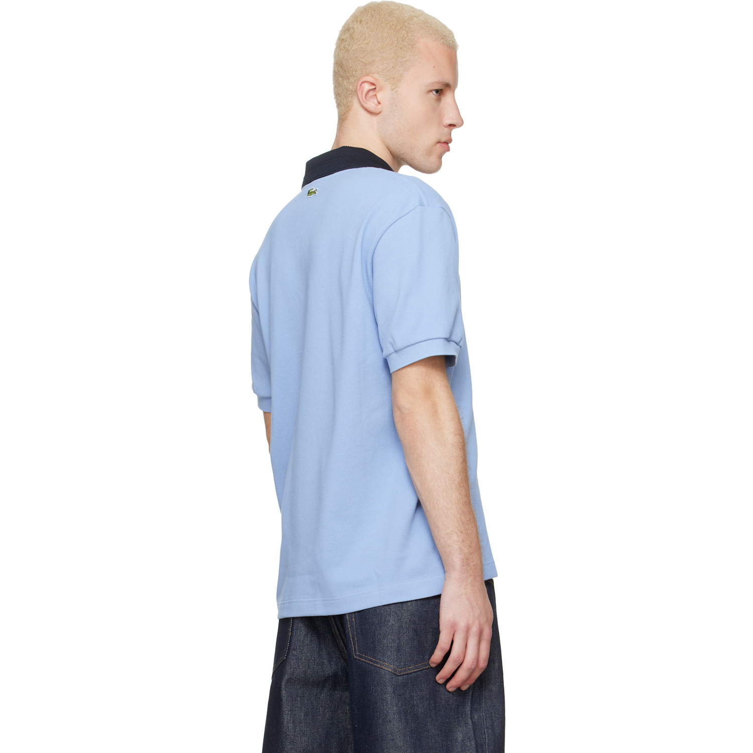  Lacoste Blue 'french Made' Classic Fit Badge Polo 