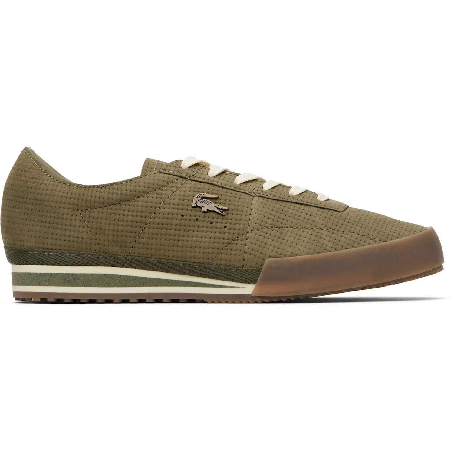 Lacoste Khaki Aura Leather Sneakers