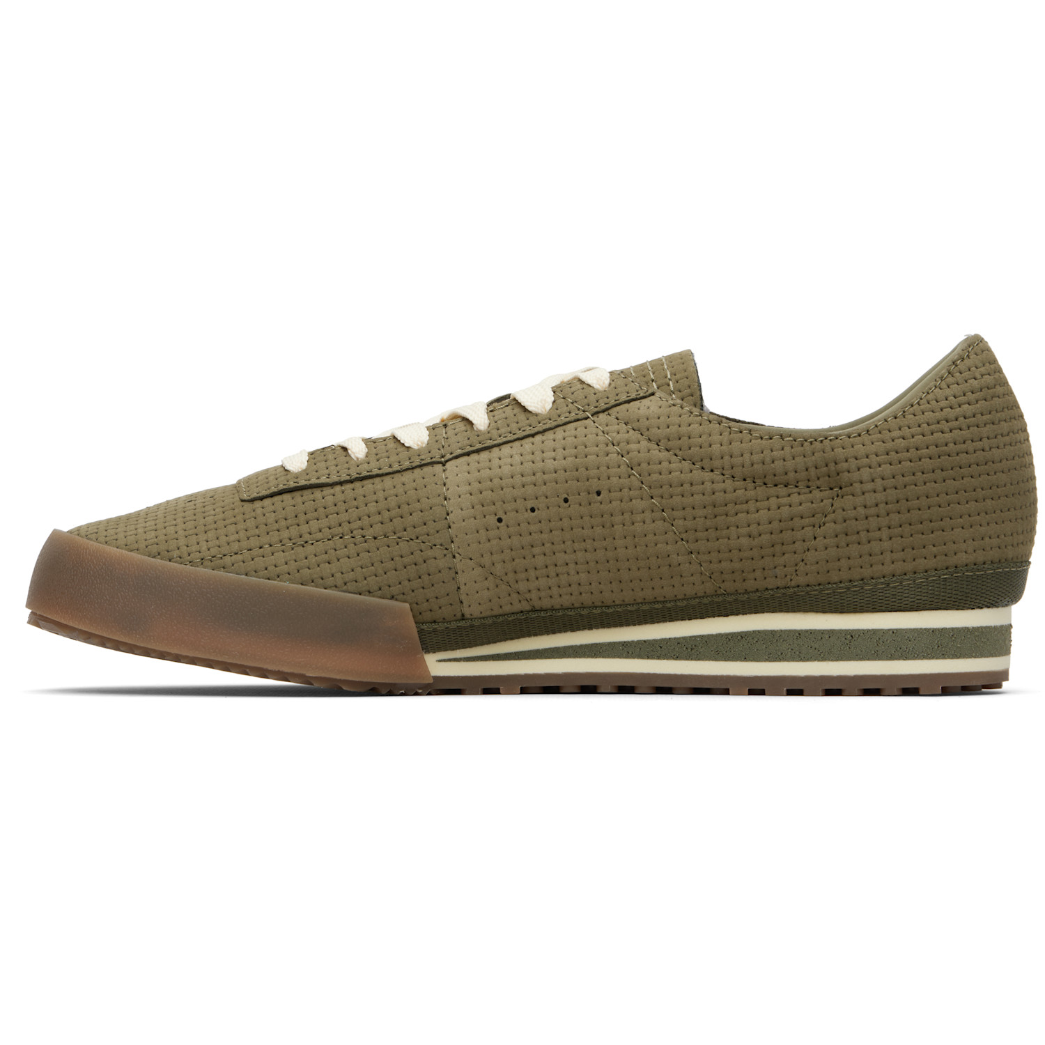  Lacoste Khaki Aura Leather Sneakers 