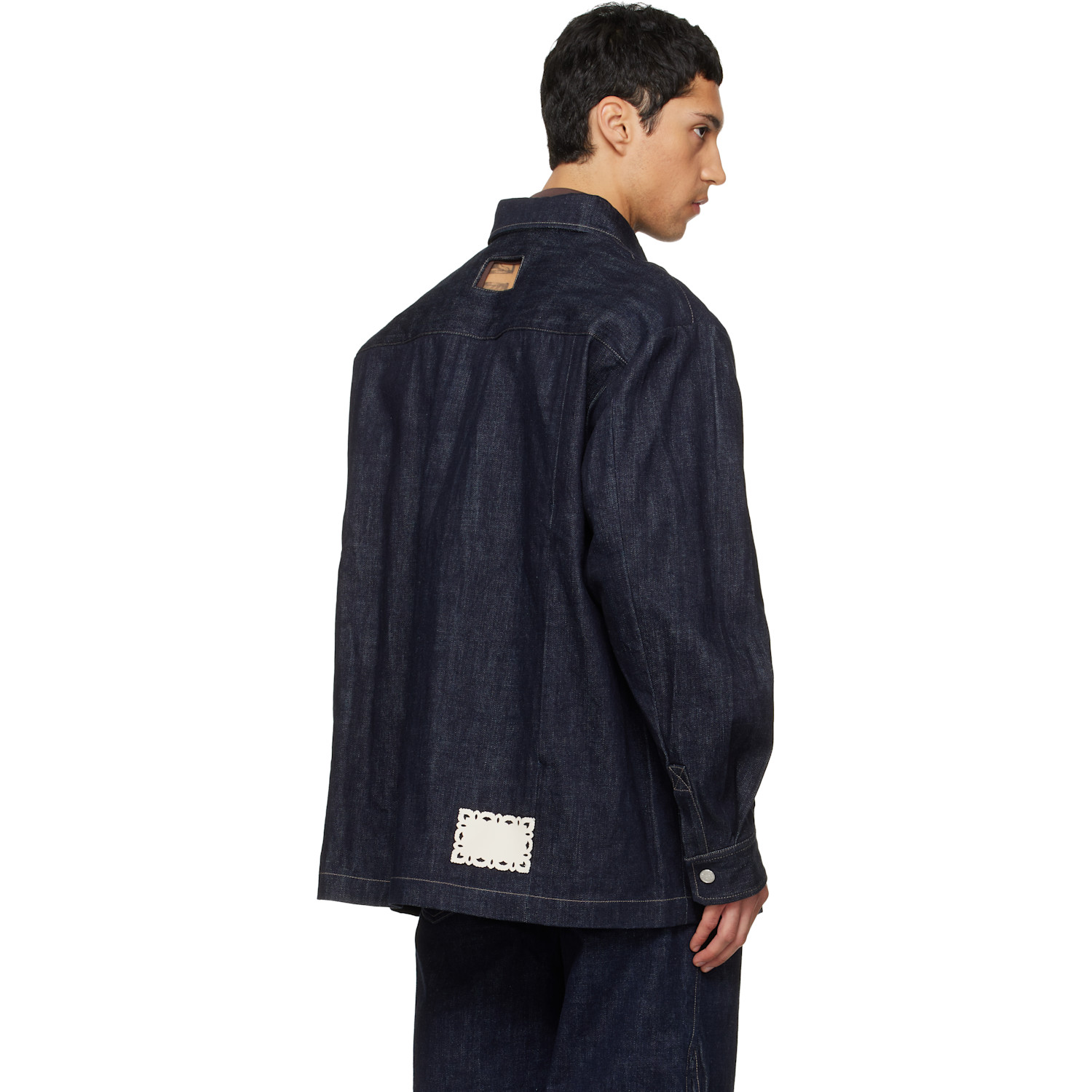  Nullus Navy Slits Selvedge Denim Jacket 