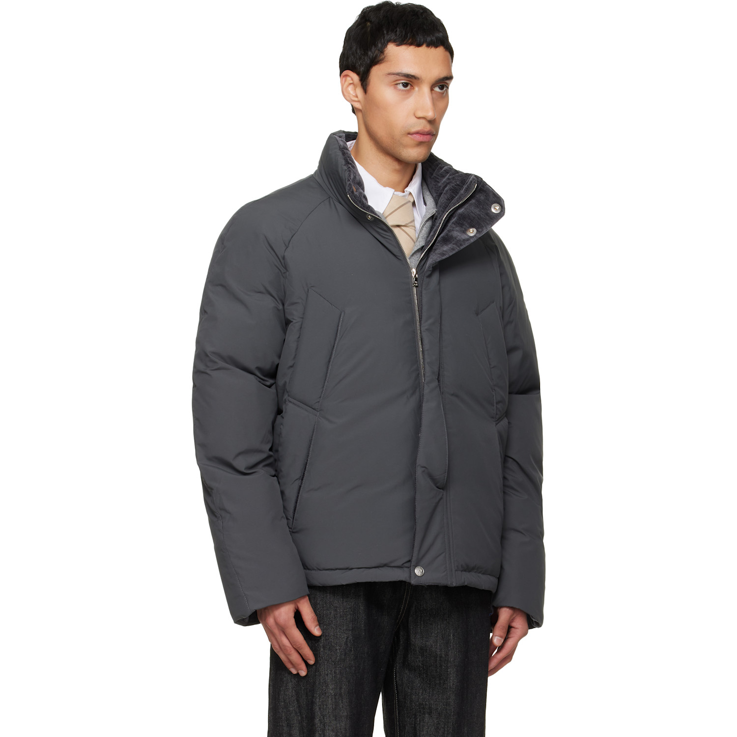  Nullus Gray 8 Pocket Down Jacket 