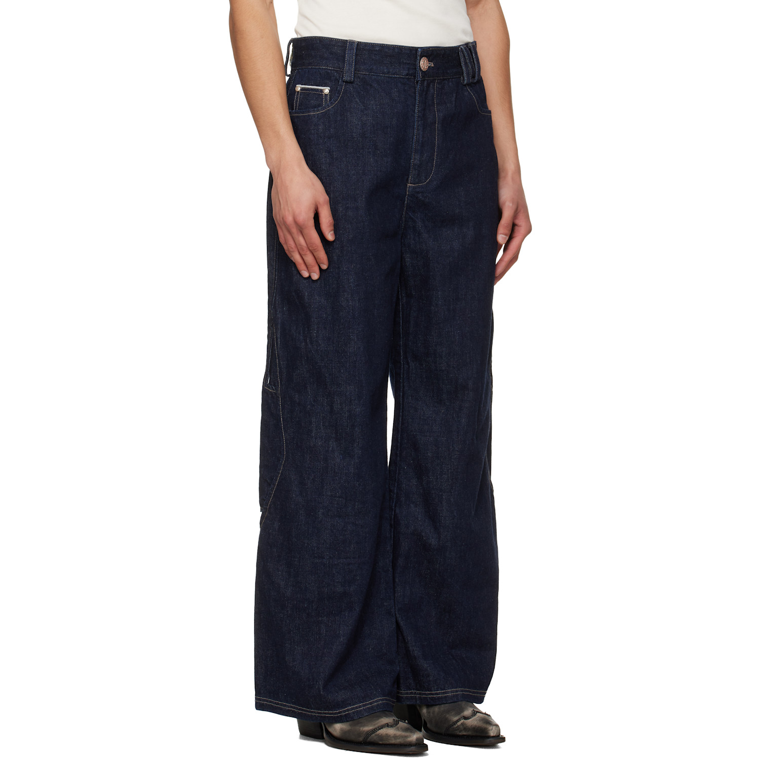  Nullus Navy Arrows Pocket Selvedge Jeans 