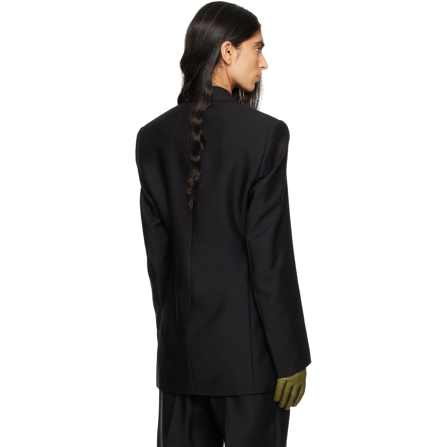  Wardrobe.nyc Black Light Longline Blazer 