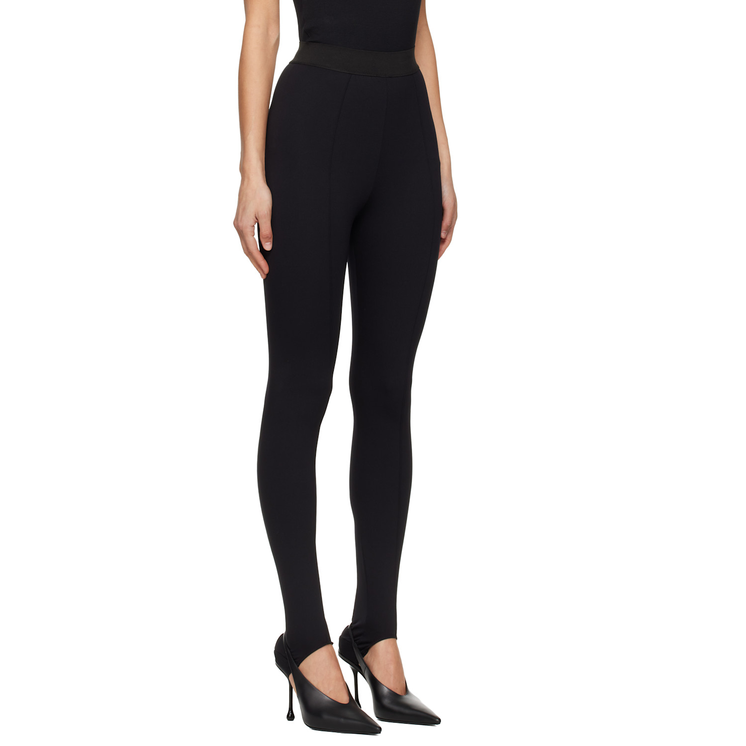  Wardrobe.nyc Black Opaque Stirrup Leggings 
