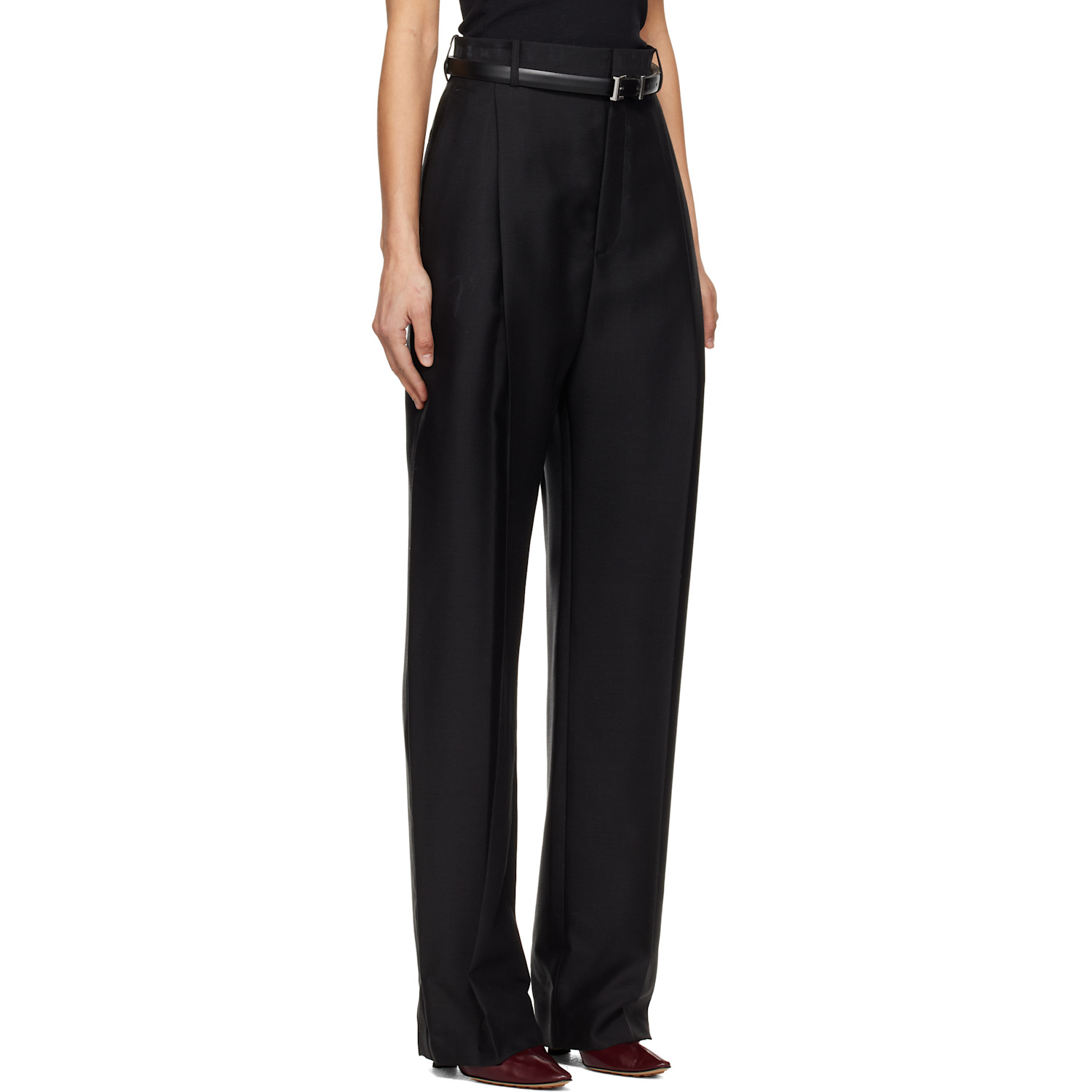  Wardrobe.nyc Black Light Mid Rise Trousers 