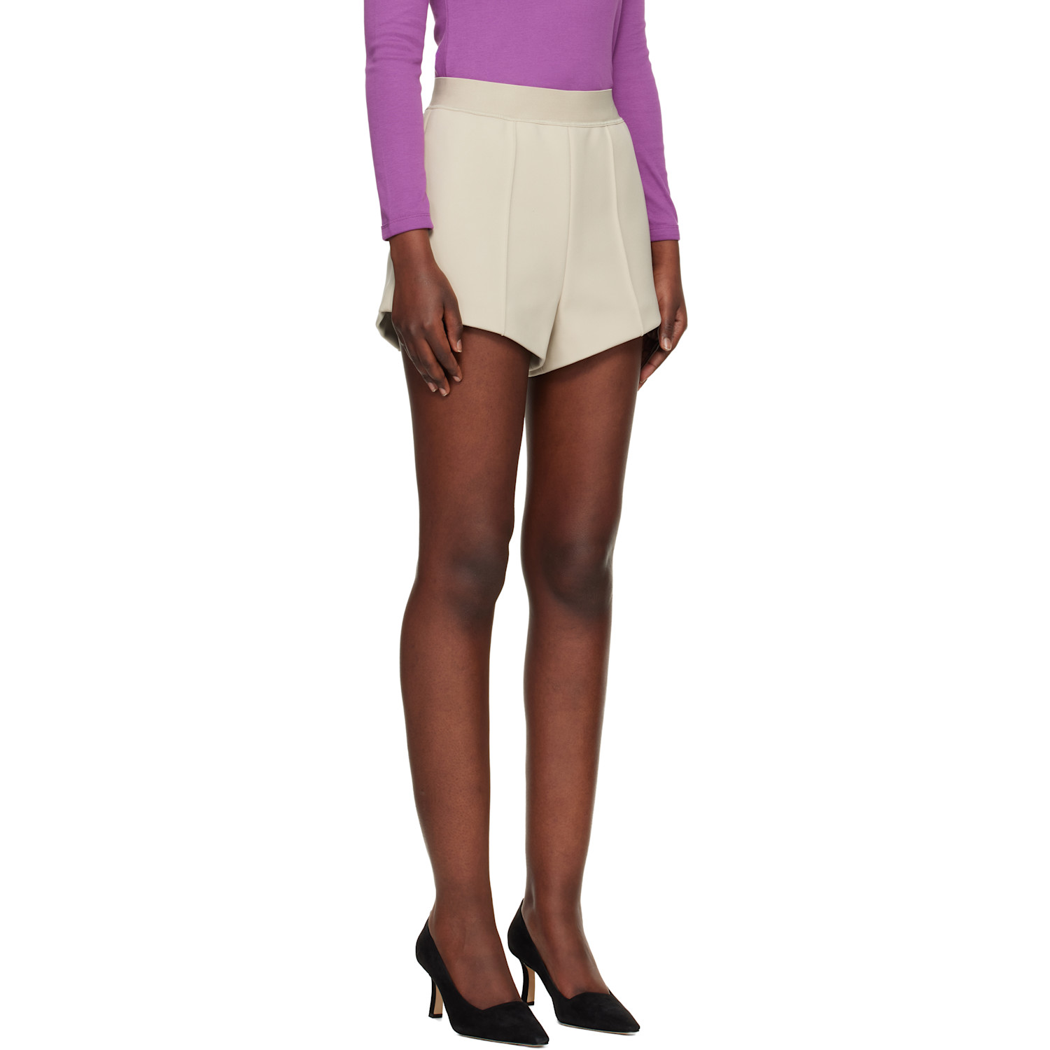  Wardrobe.nyc Beige Bonded Shorts 