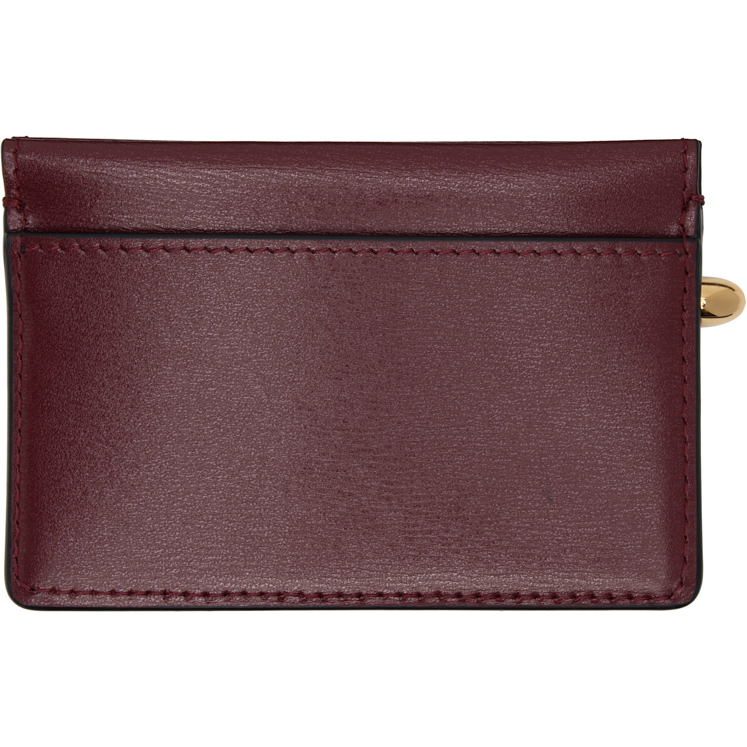  Givenchy Burgundy Pinch Card Holder 