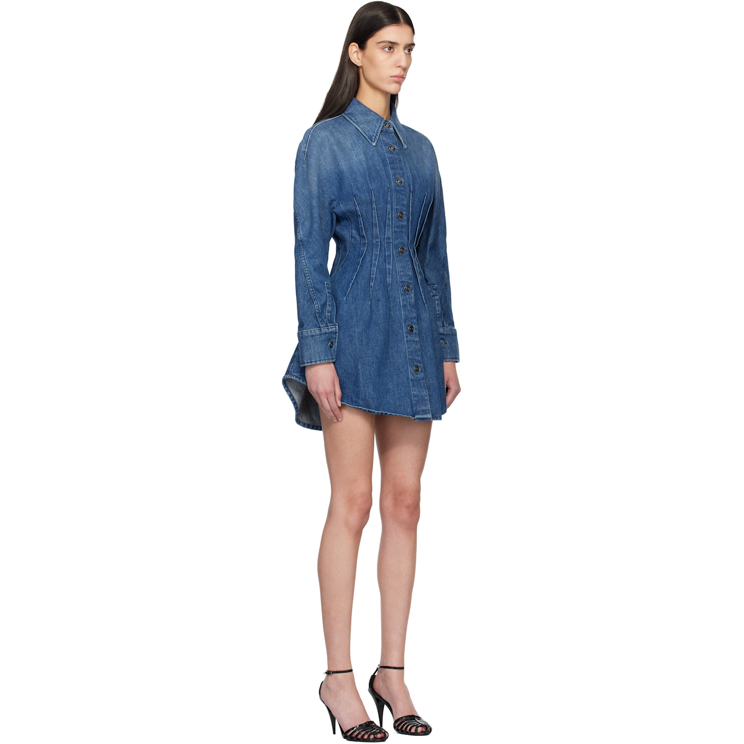  Givenchy Blue Cocoon Denim Minidress 