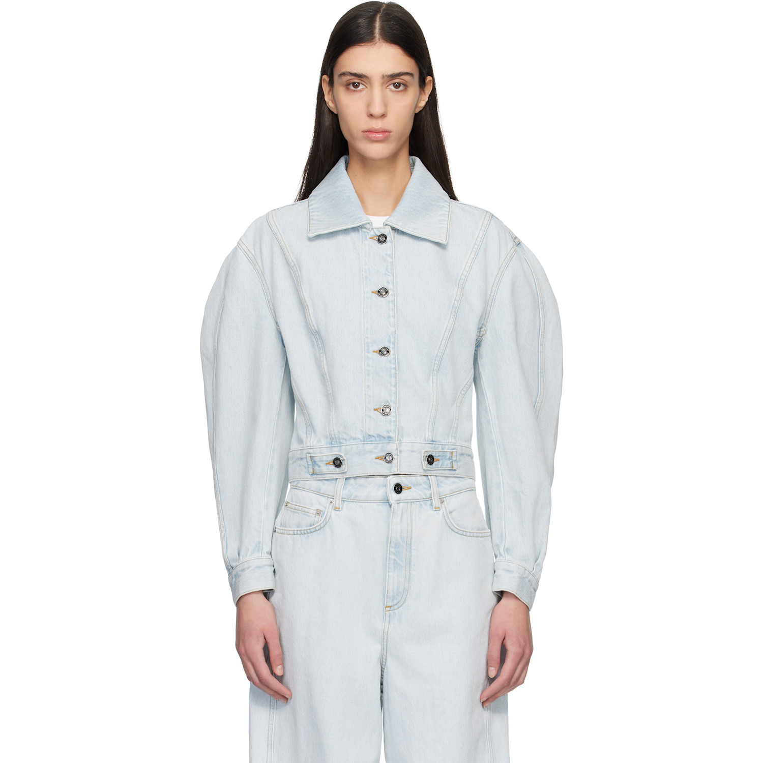 Givenchy Blue Back-To-Front Cocoon Denim Jacket