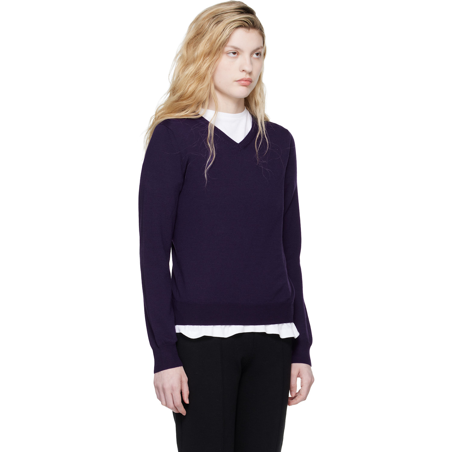  High Sport Purple Billie Vneck Sweater 